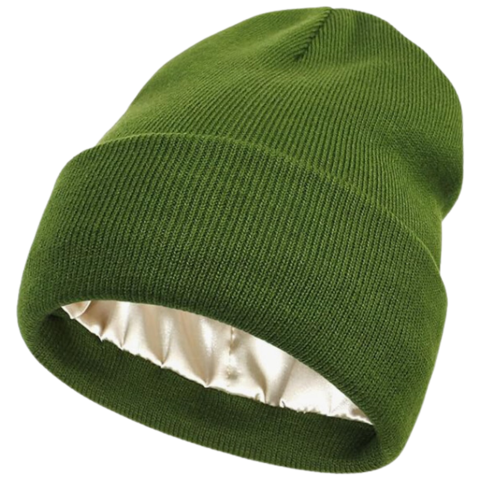 Warm Knit Satin Lined Beanie