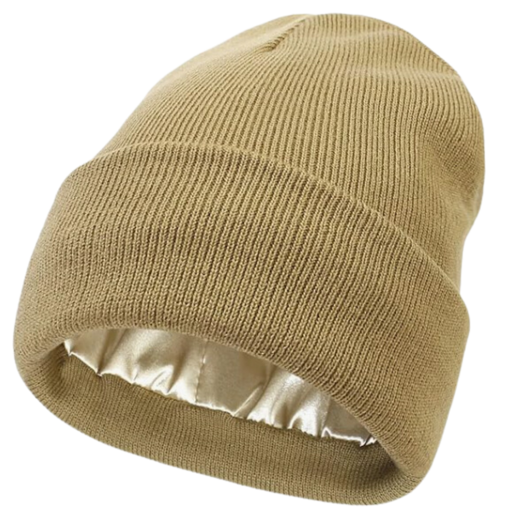 Warm Knit Satin Lined Beanie