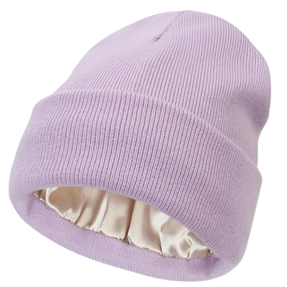 Warm Knit Satin Lined Beanie