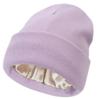 Warm Knit Satin Lined Beanie