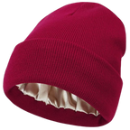 Warm Knit Satin Lined Beanie