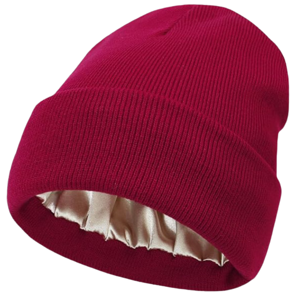 Warm Knit Satin Lined Beanie