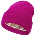 Warm Knit Satin Lined Beanie