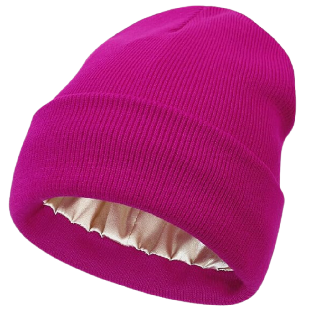 Warm Knit Satin Lined Beanie