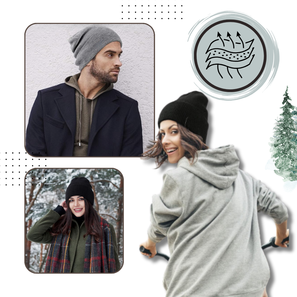 Warm Knit Satin Lined Beanie