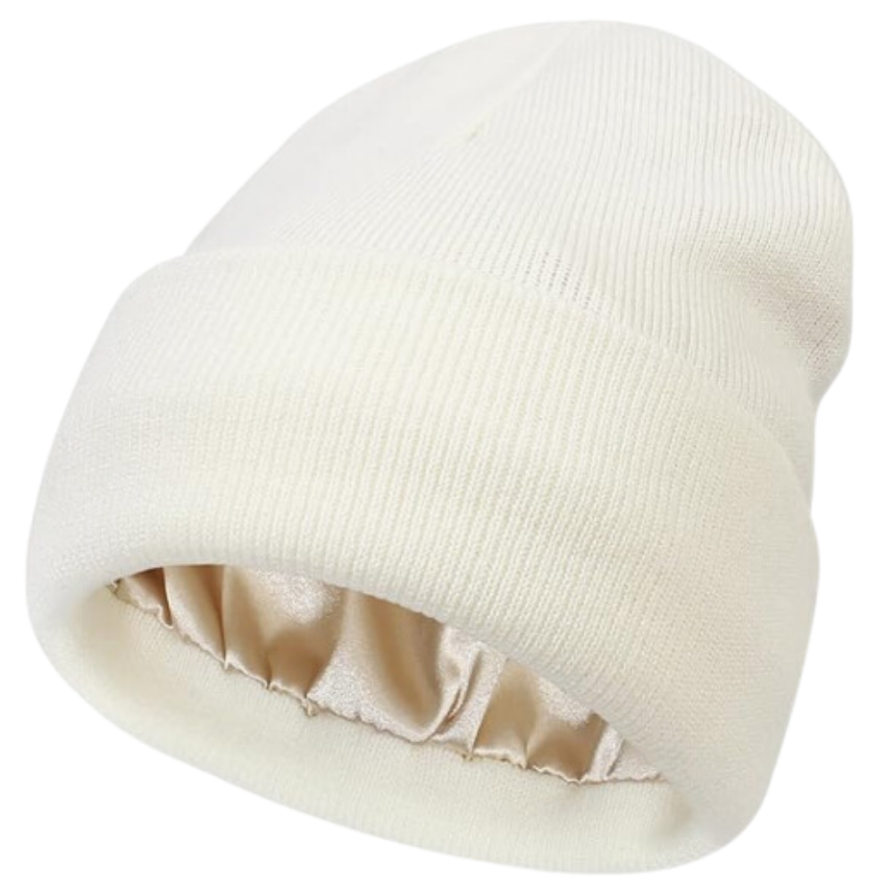 Warm Knit Satin Lined Beanie
