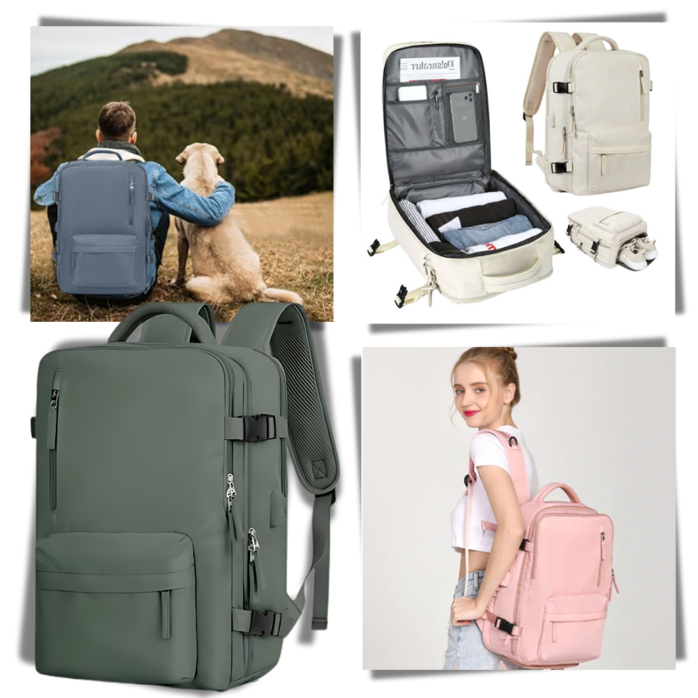 Waterproof USB Charging Travel Rucksack