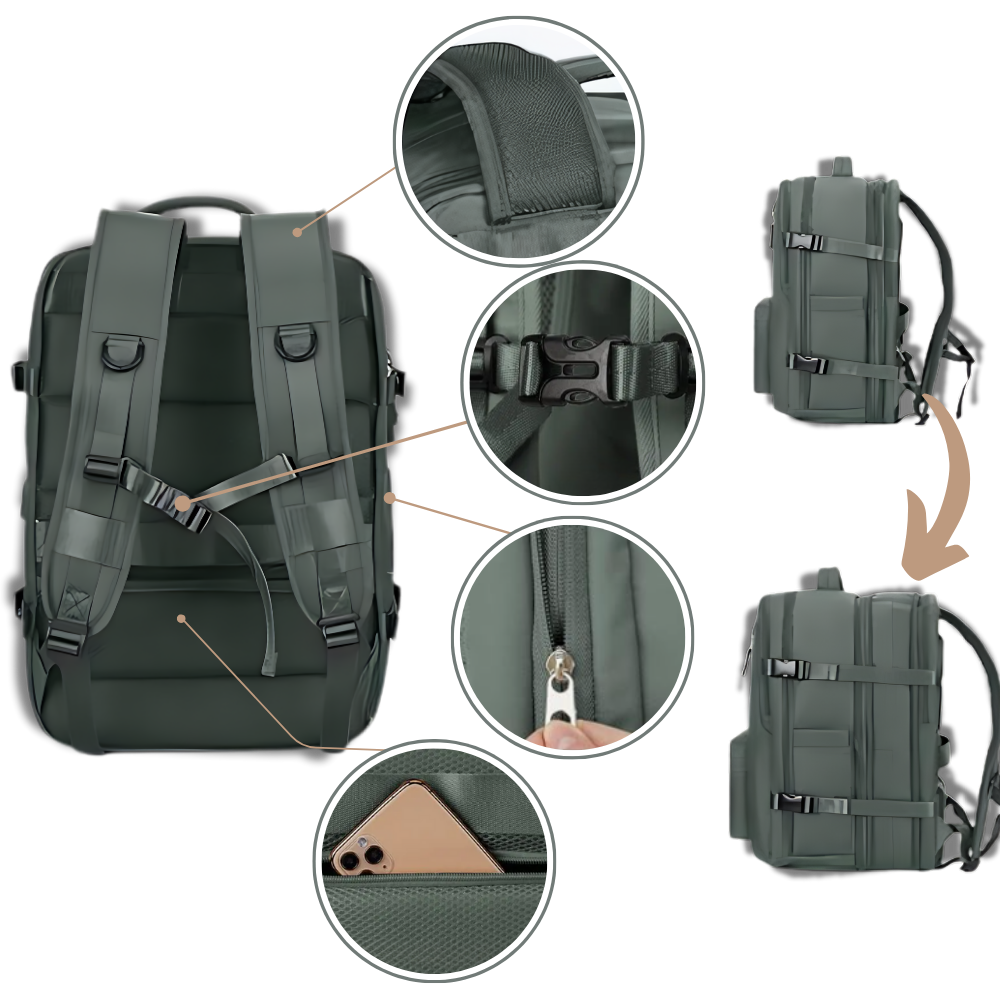 Waterproof USB Charging Travel Rucksack