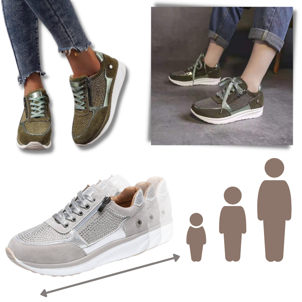 Rhinestone Wedge sneakers